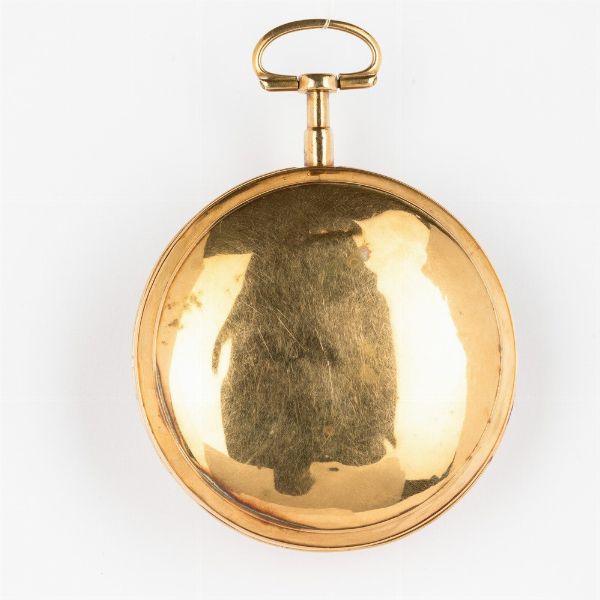 Dubois et fils, orologio da tasca francese, 1800 circa, cassa in oro rosa movimento con scappamento a verga, quadrante in smalto bianco  - Asta Orologi da Tasca - Associazione Nazionale - Case d'Asta italiane