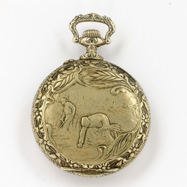 Orologio da tasca Francese 1930 circa, cassa in metallo argentato, carica remontoire  - Asta Orologi da Tasca - Associazione Nazionale - Case d'Asta italiane