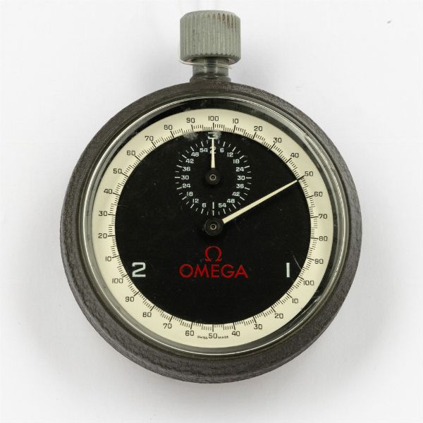 Orologio da tasca cronometro da gara Omega, quadrante bitonale  - Asta Orologi da Tasca - Associazione Nazionale - Case d'Asta italiane