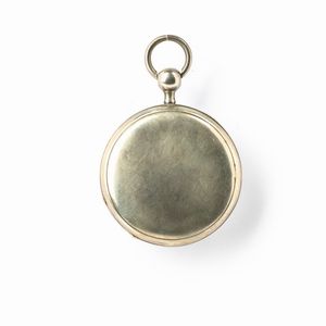 Vacheron Giraud a Geneve, orologio da tasca con suoneria ore e quarti su gong, secondo quarto del XIX secolo,  cassa in argento, movimento con scappamento verga, quadrante in smalto bianco.  - Asta Orologi da Tasca - Associazione Nazionale - Case d'Asta italiane