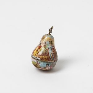 Orologio di forma austriaco (form watch) cassa in argento dorato e smaltato, secondo quarto del XIXsecolo.Movimento con scappamento a verga  - Asta Orologi da Tasca - Associazione Nazionale - Case d'Asta italiane