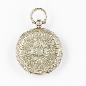 Orologio da collo in argento, carica a chiavetta, 1870 circa  - Asta Orologi da Tasca - Associazione Nazionale - Case d'Asta italiane