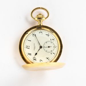 Enrico Volpe Bari per Zenith,1900 - 1910, orologio da tasca   suoneria ore/quarti al passaggio e su domanda , cassa in oro 18 kt, movimento grand sonnerie ore e quarti a carillon su gong, scappamento ad ancora, quadrante in smalto bianco, 30 rubini  - Asta Orologi da Tasca - Associazione Nazionale - Case d'Asta italiane