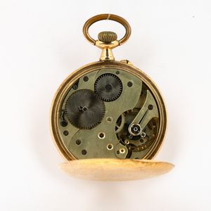 Orologio da tasca National Watch Americano, cassa in oro 18 kt, quadrante in smalto bianco, filature, scappamento ad ancora, 1930 circa  - Asta Orologi da Tasca - Associazione Nazionale - Case d'Asta italiane