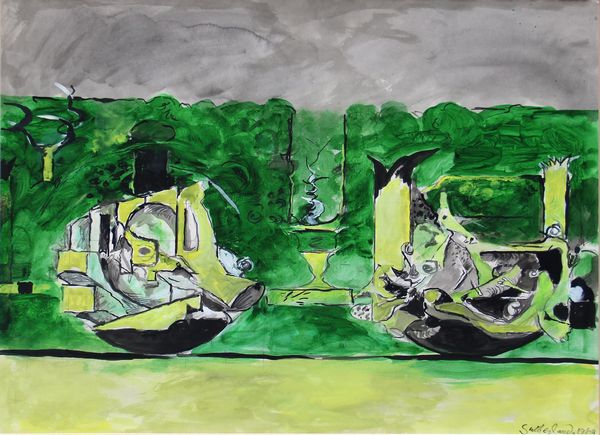 Graham Vivian Sutherland : Studio per 'Poised form in a landscape'  - Asta Arte Moderna e Contemporanea - Associazione Nazionale - Case d'Asta italiane