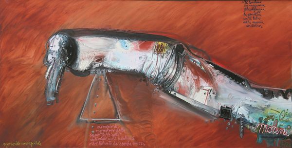 Mattia Moreni : Il lombrico con meccanica filosolfeggia la genetica con il tubo della marcia indietro  - Asta Arte Moderna e Contemporanea - Associazione Nazionale - Case d'Asta italiane