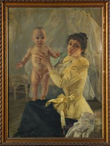 Stefano Farneti - Ritratto di moglie e figlio