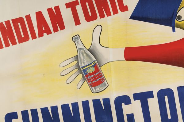 Gino Caregaro Negrin : Indian Tonic Cunnington  - Asta Manifesti d'Epoca - Associazione Nazionale - Case d'Asta italiane