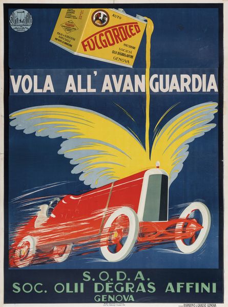 Anonimo : Fulgoroleo - Vola all�Avanguardia  - Asta Manifesti d'Epoca - Associazione Nazionale - Case d'Asta italiane