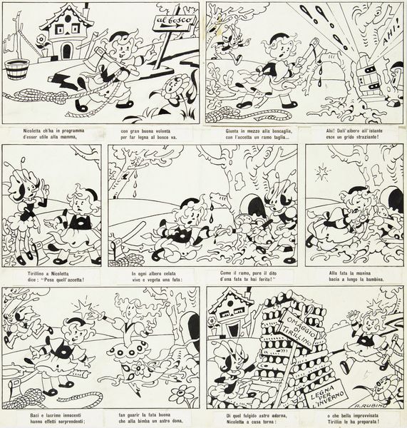 ANTONIO RUBINO : Nicoletta  - Asta Fumetti: Tavole e Illustrazioni Originali - Associazione Nazionale - Case d'Asta italiane