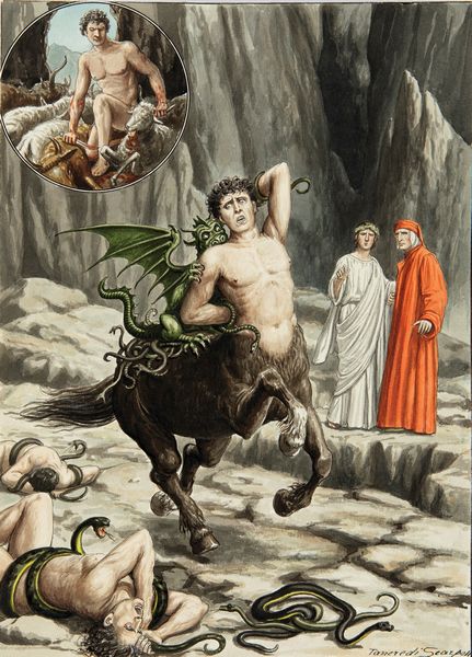 Tancredi Scarpelli : La Divina Commedia  - Asta Fumetti: Tavole e Illustrazioni Originali - Associazione Nazionale - Case d'Asta italiane