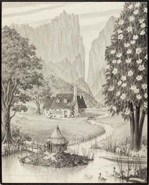 Vittorio Accornero : Edgar Allan Poe - Il villino di Landor  - Asta Fumetti: Tavole e Illustrazioni Originali - Associazione Nazionale - Case d'Asta italiane