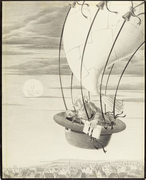 Vittorio Accornero : Edgar Allan Poe - L'incomparabile avventura di un certo Hans Pfaall  - Asta Fumetti: Tavole e Illustrazioni Originali - Associazione Nazionale - Case d'Asta italiane