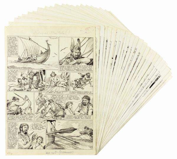 Franco Caprioli : Edwyn dell'ultima Thule  - Asta Fumetti: Tavole e Illustrazioni Originali - Associazione Nazionale - Case d'Asta italiane