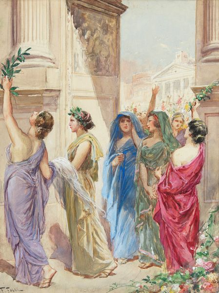 Fabio Fabbi : L’Iliade - L'offerta delle matrone a Minerva  - Asta Fumetti: Tavole e Illustrazioni Originali - Associazione Nazionale - Case d'Asta italiane