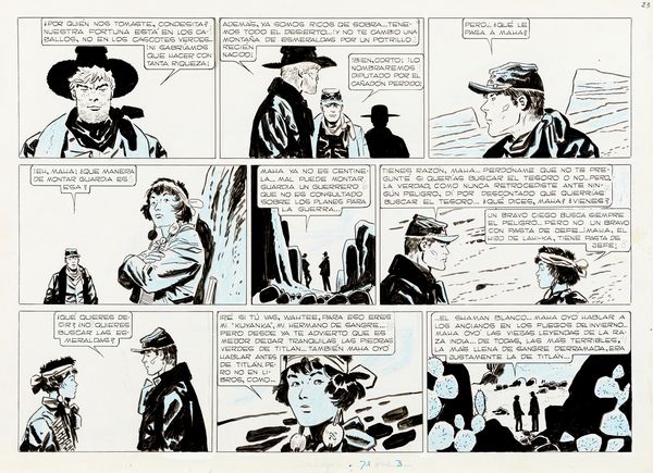Hugo Pratt : Il Sergente Kirk - Il castello di Titln  - Asta Fumetti: Tavole e Illustrazioni Originali - Associazione Nazionale - Case d'Asta italiane