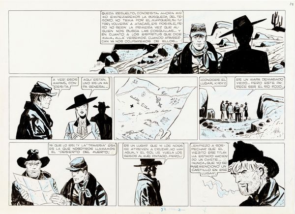 Hugo Pratt : Il Sergente Kirk - Il castello di Titln  - Asta Fumetti: Tavole e Illustrazioni Originali - Associazione Nazionale - Case d'Asta italiane