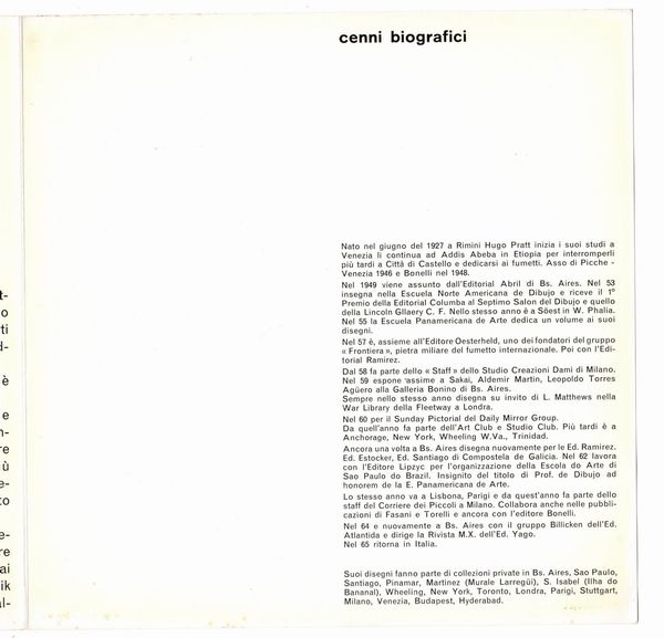 Hugo Pratt : La Telefonata  - Asta Fumetti: Tavole e Illustrazioni Originali - Associazione Nazionale - Case d'Asta italiane