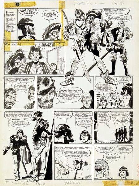 Hugo Pratt : Le avventure di Fanfulla  - Asta Fumetti: Tavole e Illustrazioni Originali - Associazione Nazionale - Case d'Asta italiane