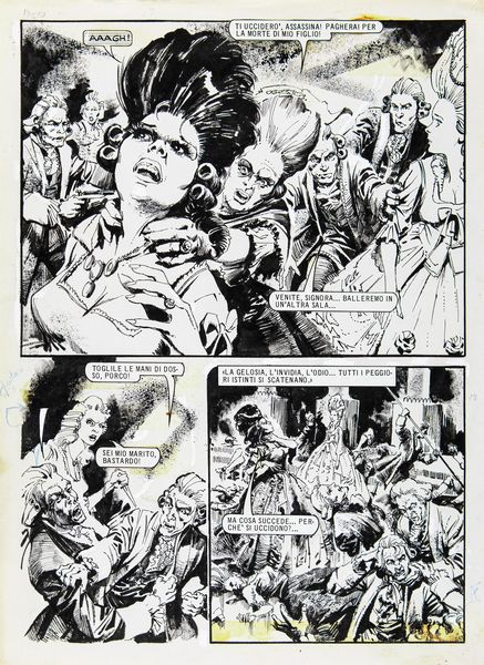 Horacio Lalia : Signora morte  - Asta Fumetti: Tavole e Illustrazioni Originali - Associazione Nazionale - Case d'Asta italiane