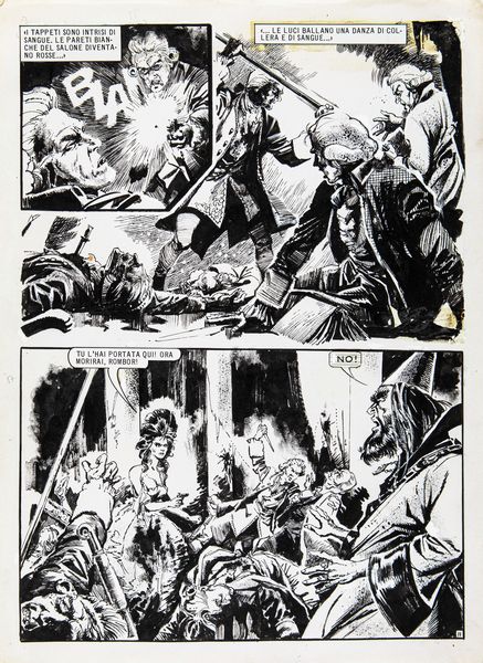 Horacio Lalia : Signora morte  - Asta Fumetti: Tavole e Illustrazioni Originali - Associazione Nazionale - Case d'Asta italiane