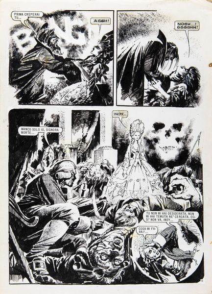 Horacio Lalia : Signora morte  - Asta Fumetti: Tavole e Illustrazioni Originali - Associazione Nazionale - Case d'Asta italiane