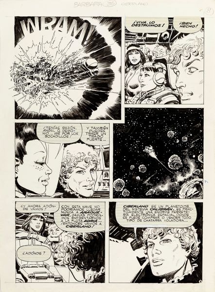 Juan Zanotto : Barbara - Ciberland  - Asta Fumetti: Tavole e Illustrazioni Originali - Associazione Nazionale - Case d'Asta italiane