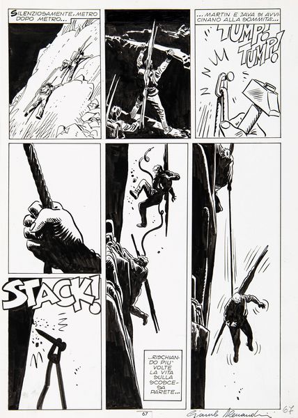 Giancarlo Alessandrini : Martin Mystre - Gli Uomini in Nero  - Asta Fumetti: Tavole e Illustrazioni Originali - Associazione Nazionale - Case d'Asta italiane