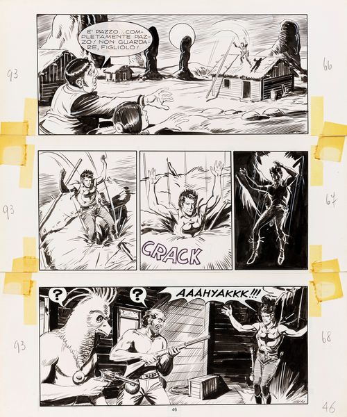 Gallieno Ferri : Zagor - Lo spettro!  - Asta Fumetti: Tavole e Illustrazioni Originali - Associazione Nazionale - Case d'Asta italiane