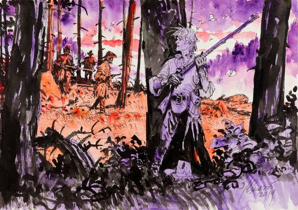 Ivo Milazzo : Ken Parker  - Asta Fumetti: Tavole e Illustrazioni Originali - Associazione Nazionale - Case d'Asta italiane