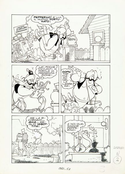 Giorgio Cavazzano : Paperino e il genio maldestro  - Asta Fumetti: Tavole e Illustrazioni Originali - Associazione Nazionale - Case d'Asta italiane