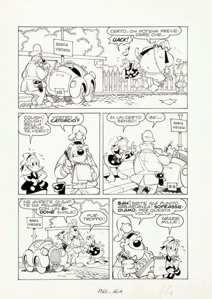 Giorgio Cavazzano : Paperino e il genio maldestro  - Asta Fumetti: Tavole e Illustrazioni Originali - Associazione Nazionale - Case d'Asta italiane