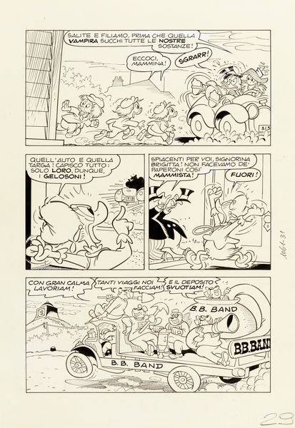 Romano Scarpa : Zio Paperone e il casco d'oro  - Asta Fumetti: Tavole e Illustrazioni Originali - Associazione Nazionale - Case d'Asta italiane