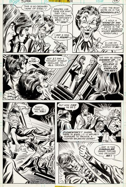 Irv Novick : The Joker - Sherlock Stalks the Joker!  - Asta Fumetti: Tavole e Illustrazioni Originali - Associazione Nazionale - Case d'Asta italiane