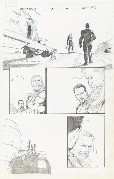 Esad Ribic : Ultimate Comics: Ultimates - The Republic is Burning  - Asta Fumetti: Tavole e Illustrazioni Originali - Associazione Nazionale - Case d'Asta italiane