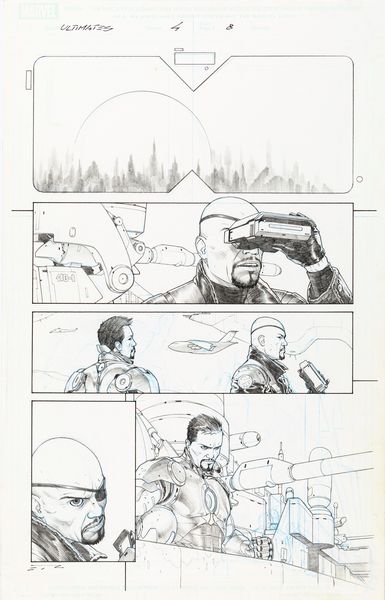 Esad Ribic : Ultimate Comics: Ultimates - The Republic is Burning  - Asta Fumetti: Tavole e Illustrazioni Originali - Associazione Nazionale - Case d'Asta italiane