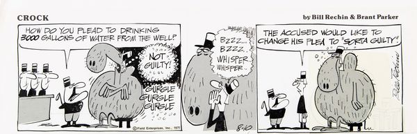 Bill Rechin : Crock  - Asta Fumetti: Tavole e Illustrazioni Originali - Associazione Nazionale - Case d'Asta italiane