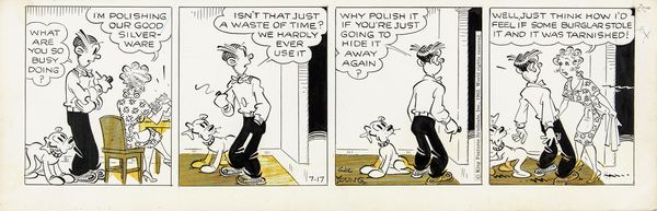 Chic Young : Blondie  - Asta Fumetti: Tavole e Illustrazioni Originali - Associazione Nazionale - Case d'Asta italiane