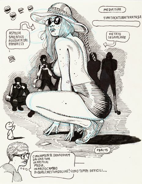 Paolo Bacilieri : Le Tipe: mediatipa  - Asta Fumetti: Tavole e Illustrazioni Originali - Associazione Nazionale - Case d'Asta italiane