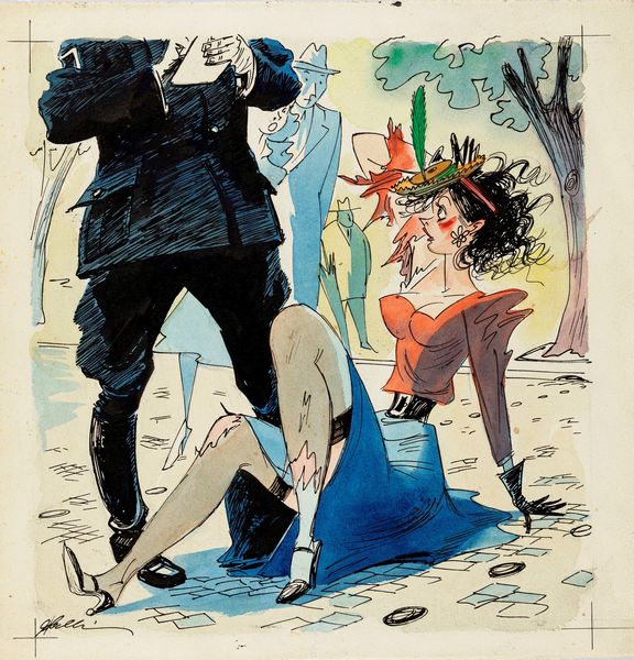 Belli (Gastone Bellincampi) : Donne al volante  - Asta Fumetti: Tavole e Illustrazioni Originali - Associazione Nazionale - Case d'Asta italiane