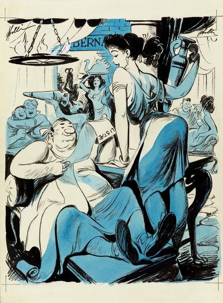 Belli (Gastone Bellincampi) : Taberna  - Asta Fumetti: Tavole e Illustrazioni Originali - Associazione Nazionale - Case d'Asta italiane