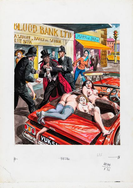 Guido Buzzelli : La banca del sangue  - Asta Fumetti: Tavole e Illustrazioni Originali - Associazione Nazionale - Case d'Asta italiane