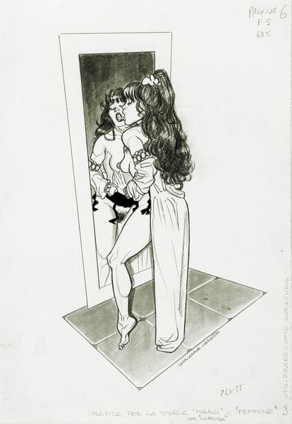 Giovanna Casotto : Narcisa  - Asta Fumetti: Tavole e Illustrazioni Originali - Associazione Nazionale - Case d'Asta italiane