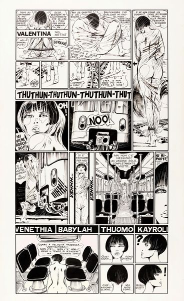 GUIDO CREPAX : Valentina nel metr  - Asta Fumetti: Tavole e Illustrazioni Originali - Associazione Nazionale - Case d'Asta italiane