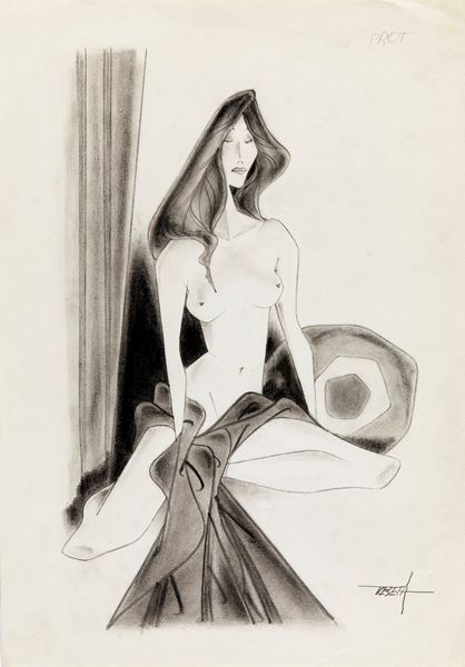 Enrico De Seta : Nudo  - Asta Fumetti: Tavole e Illustrazioni Originali - Associazione Nazionale - Case d'Asta italiane