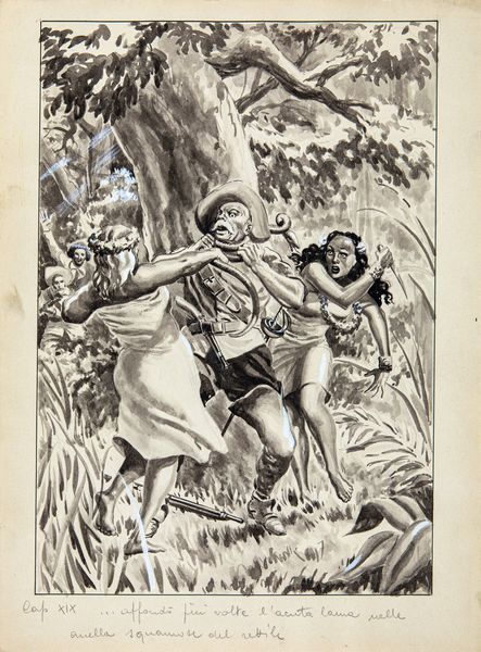 Franco Paludetti : Morgan il conquistatore di Panama  - Asta Fumetti: Tavole e Illustrazioni Originali - Associazione Nazionale - Case d'Asta italiane