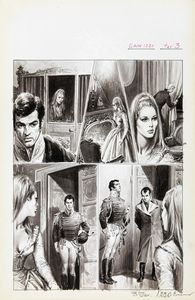 Aldo Torchio : Una notte con Napoleone  - Asta Fumetti: Tavole e Illustrazioni Originali - Associazione Nazionale - Case d'Asta italiane