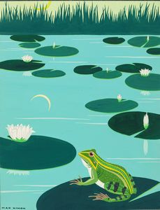 Vittorio Accornero - Stagno al chiaro di luna