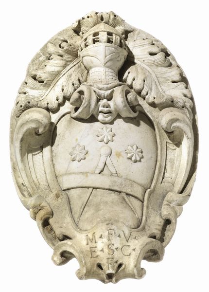 Stemma in marmo scolpito ad altorilievo  - Asta Dipinti e Sculture del XIX e XX secolo - Associazione Nazionale - Case d'Asta italiane