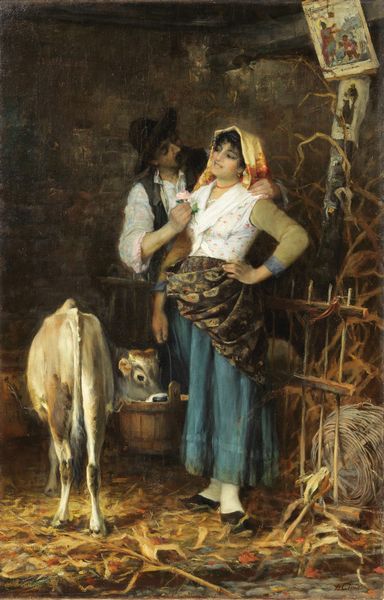 LUIGI CIMA : Dolci parole d'amore  - Asta Dipinti e Sculture del XIX e XX secolo - Associazione Nazionale - Case d'Asta italiane